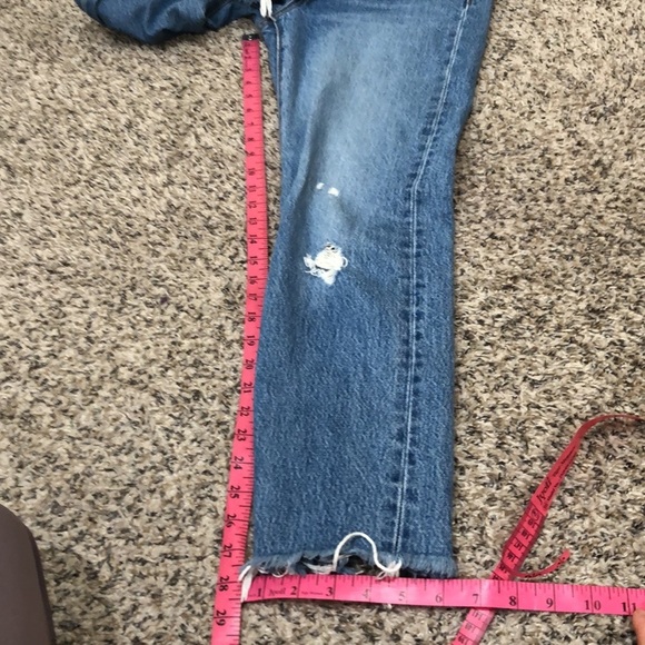 Levi’s Wedgie Jeans Size 24 Distressed Blue Denim High Waist - Picture 9 of 13